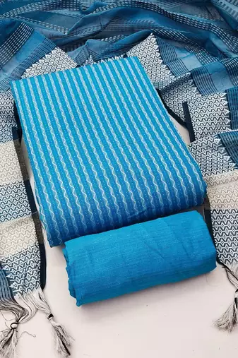 woven design unstitched dress material