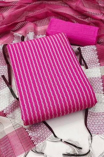 striped unstitched dress material