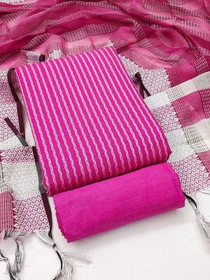 striped unstitched dress material 2