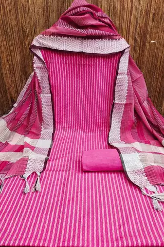 striped unstitched dress material