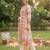 Beige printed pure cotton kurta trouser dupatta set
