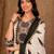 Cream printed pure cotton kurta trouser dupatta set