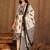 Cream printed pure cotton kurta trouser dupatta set