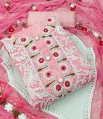 embroidered cotton unstitched dress material