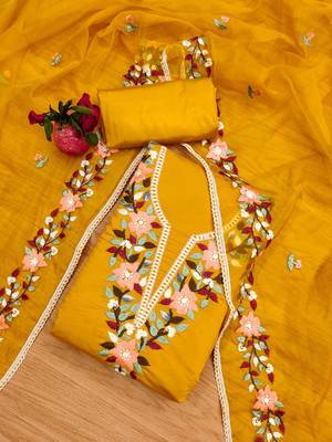 women embroidered unstitched dress material 2