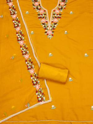 women embroidered unstitched dress material 3