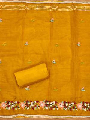 women embroidered unstitched dress material 4