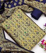 women's woven silk blend dress material