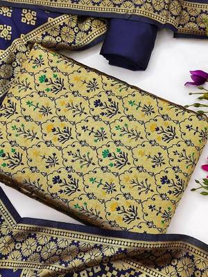 women's woven silk blend dress material 4