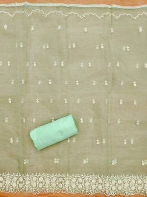 floral embroidered unstitched dress material 4