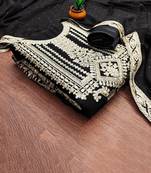 floral embroidered sequinned unstitched dress material
