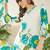 White printed pure cotton kurta trouser dupatta set