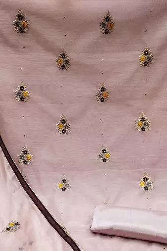 embroidered unstitched dress material
