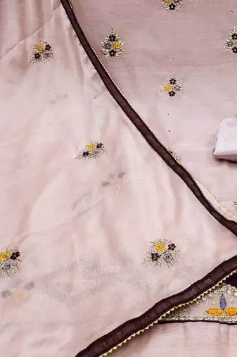 embroidered unstitched dress material