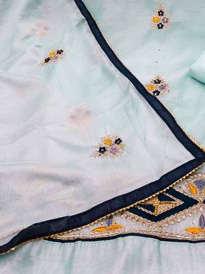 embroidered unstitched dress material 5
