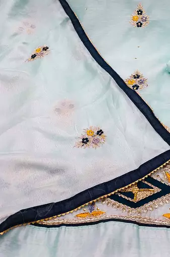 embroidered unstitched dress material