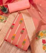 woven design unstitched dress material