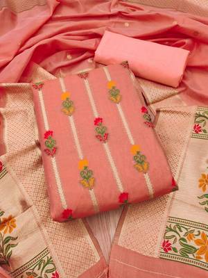 woven design unstitched dress material 2