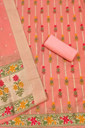 woven design unstitched dress material