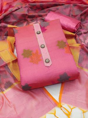Woven Design Unstitched Dress Material 1