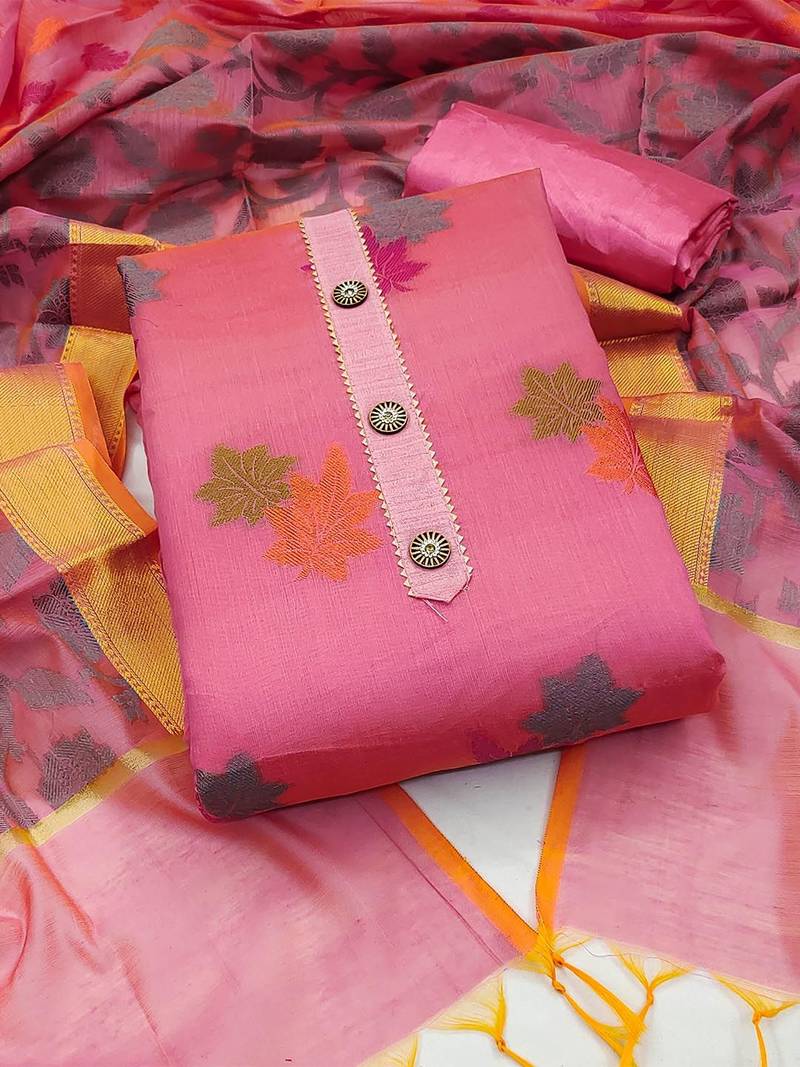 Woven Design Unstitched Dress Material