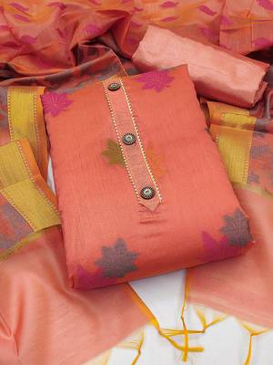 woven design unstitched dress material 1