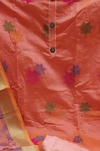 woven design unstitched dress material