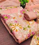 embroidered unstitched dress material