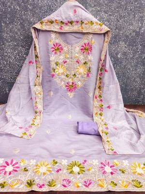 Embroidered Pure Cotton Unstitched Dress Material 3