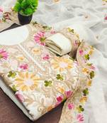 embroidered cotton unstitched dress material