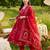 Maroon printed pure cotton kurta trouser dupatta set