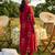 Maroon printed pure cotton kurta trouser dupatta set