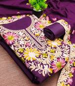 embroidered unstitched dress material