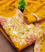 embroidered unstitched dress material