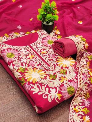 Embroidered Unstitched Dress Material 1