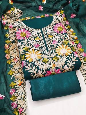 Embroidered Unstitched Dress Material 2