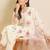 Off white embroidered silk blend kurta trouser dupatta set