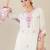 White embroidered pure cotton kurta trouser dupatta set