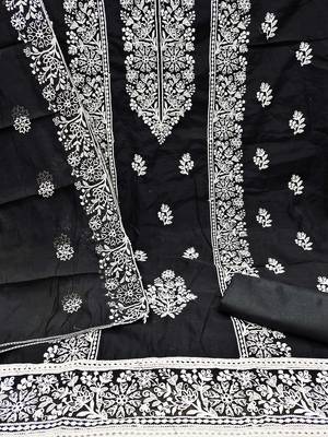 ethnic motifs embroidered unstitched dress material 4