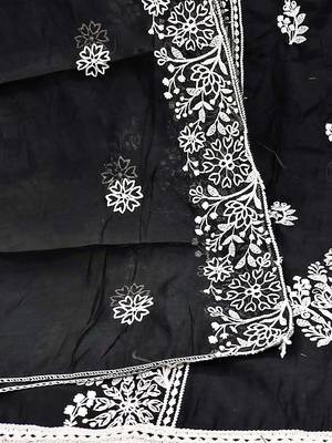 ethnic motifs embroidered unstitched dress material 5
