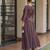 Brown chanderi embroidered top and skirt set