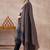 Black printed pure cotton kurta trouser dupatta set