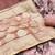 Chevron Printed Gotta Patti Organza Banarasi Unstitched Dress Material