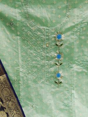 embroidered unstitched dress material 3