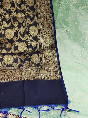 embroidered unstitched dress material 4