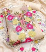 embroidered organza unstitched dress material