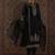 Black embroidered silk blend kurta trouser dupatta set