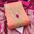 Women Peach Embellished Organza Unstitched Kurta & Pant With Dupatta Dress Material