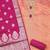 Women Peach Embellished Organza Unstitched Kurta & Pant With Dupatta Dress Material