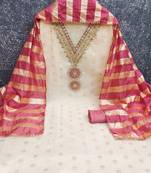 embroidered unstitched dress material